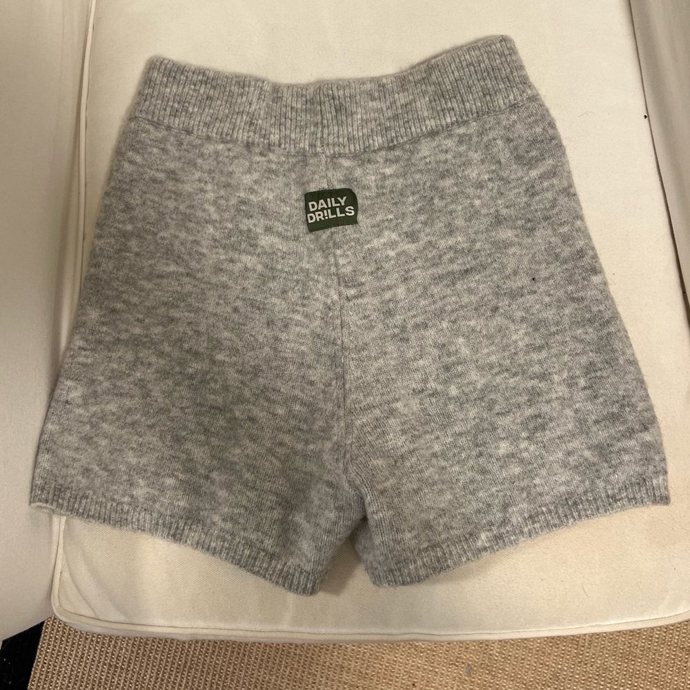 Daily Drills Grey Fuzzy Sweater Shorts (no longer sold, brand new)